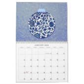 オーナメントアートクリスマス年のカレンのまわりにダー カレンダー (1月 2026)