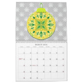 オーナメントアートクリスマス年のカレンのまわりにダー カレンダー (3月 2026)