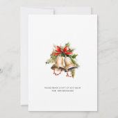 オーナメントエクスチェンジクリスマスホリデーパーティー 招待状 (裏面)