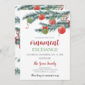 オーナメントエクスチェンジホリデーパーティー 招待状 (正面/裏面)