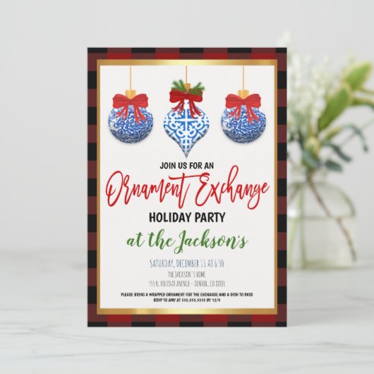 オーナメントエクスチェンジホリデーパーティー 招待状 (スタンド正面)
