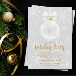 オーナメントエレガントオンスノーフレークスホリデイ 招待状