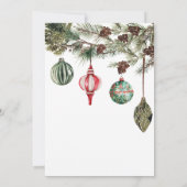 オーナメントエレガントディナークリスマスパーティー 招待状 (裏面)