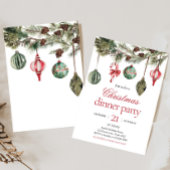 オーナメントエレガントディナークリスマスパーティー 招待状