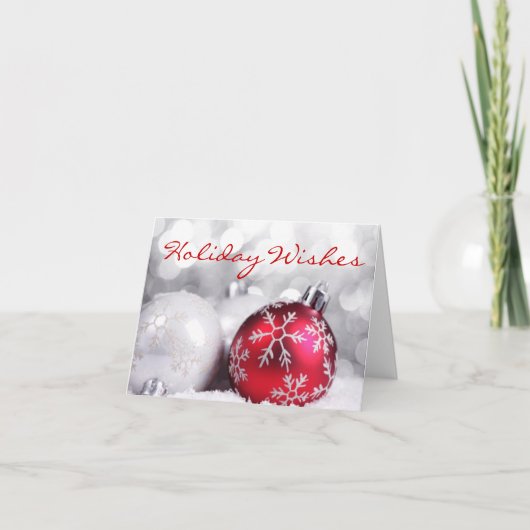 オーナメントエレガントデザインクリスマスカード シーズンカード (正面)