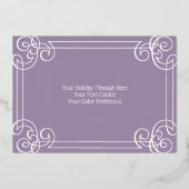 オーナメントエレガントラベンダー 箔シーズンカード (裏面)