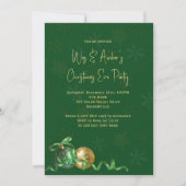 オーナメントオフィスまたはホームクリスマスパーティー 招待状 (正面)