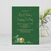 オーナメントオフィスまたはホームクリスマスパーティー 招待状 (スタンド正面)