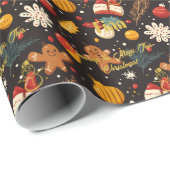 オーナメントカスタムのクリスマス ラッピングペーパー (ロールコーナー)