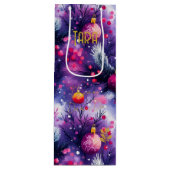 オーナメントカスタムパープル抱き枕 ワインギフトバッグ (正面)