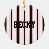 オーナメントカスタムマルーンメガフォンチアリーダー セラミックオーナメント (裏面)