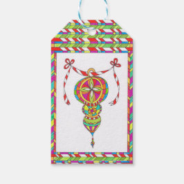 オーナメントカラフルギフトラベルバイレスリークレアビュアーズ ギフトタグ