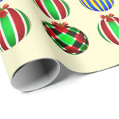 オーナメントカラフルクリスマス ラッピングペーパー (ロールコーナー)
