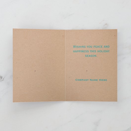 オーナメントカラフルホリデー用グリーティングカード シーズンカード (内部)