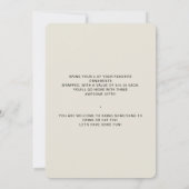 オーナメントギフト交換ホリデーパーティー 招待状 (裏面)