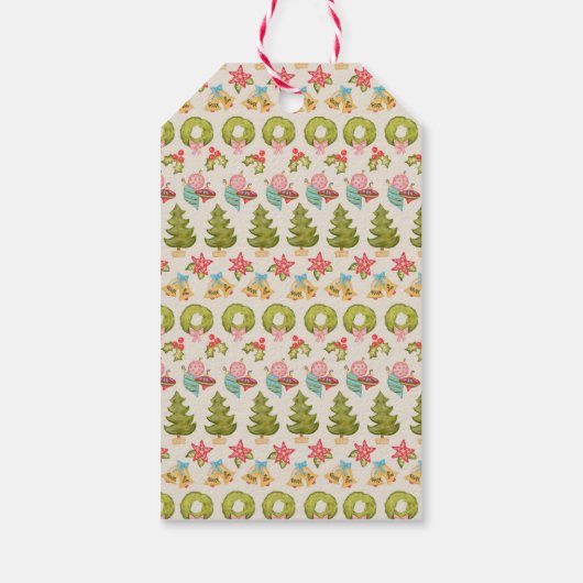 オーナメントクリスマスお洒落ノス伝統的タル ギフトタグ (裏面)