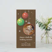 オーナメントクリスマスのカスタム休日グリーティングカード シーズンカード (スタンド正面)