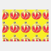 オーナメントクリスマスアートラップクラフト ラッピングペーパーシート (正面3)