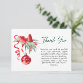 オーナメントクリスマスグリーティングホリデー サンキューカード (スタンド正面)