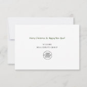 オーナメントクリスマスグリーティングホリデー サンキューカード (裏面)