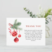 オーナメントクリスマスグリーティングホリデー サンキューカード (スタンド正面)
