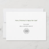 オーナメントクリスマスグリーティングホリデー サンキューカード (裏面)