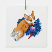 オーナメントクリスマスコーギ セラミックオーナメント (裏面)