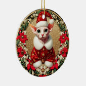 オーナメントクリスマスサンタスフィンクス セラミックオーナメント (右)