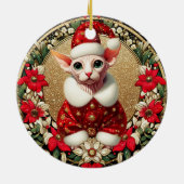 オーナメントクリスマスサンタスフィンクス セラミックオーナメント (裏面)