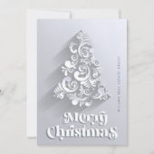 オーナメントクリスマスツリーのグリーティ企業のング シーズンカード (正面)