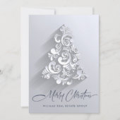 オーナメントクリスマスツリーのグリーティ企業のング シーズンカード (正面)