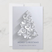 オーナメントクリスマスツリーのグリーティ企業のング シーズンカード (正面)