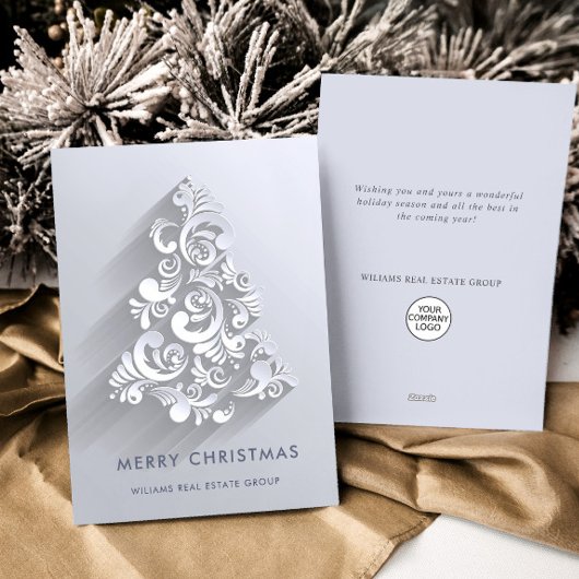 オーナメントクリスマスツリーのグリーティ企業のング シーズンカード