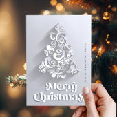 オーナメントクリスマスツリーのグリーティ企業のング シーズンカード