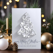 オーナメントクリスマスツリーのグリーティ企業のング シーズンカード