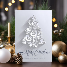 オーナメントクリスマスツリーのグリーティ企業のング シーズンカード