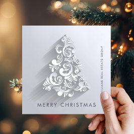 オーナメントクリスマスツリーのグリーティ企業のング シーズンカード