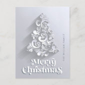 オーナメントクリスマスツリーグリーティングホリデー ポストカード (正面)