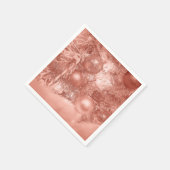 オーナメントクリスマスツリーバラ金ゴールド休日 スタンダードカクテルナプキン (角)