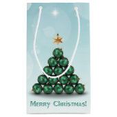 オーナメントクリスマスツリー – 小抱き枕 スモールペーパーバッグ (裏面)