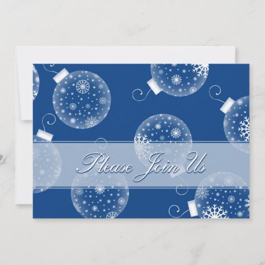 オーナメントクリスマスディナー招待状カード 招待状 (正面)