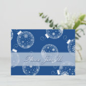 オーナメントクリスマスディナー招待状カード 招待状 (スタンド正面)