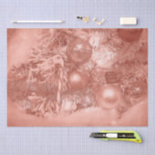 オーナメントクリスマスバラ金ゴールドホリデーツリー 薄葉紙 (クラフト)