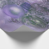 オーナメントクリスマスパープルフェスティバルホリデーツリー ラッピングペーパー (角)