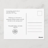 オーナメントクリスマス企業のグリーティングホリデー ポストカード (裏面)