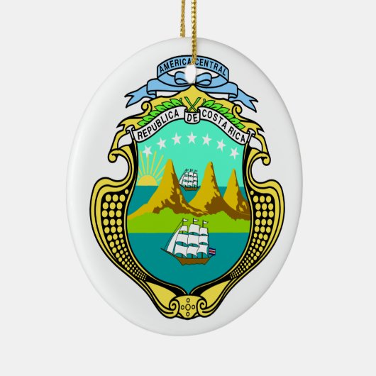 オーナメントコスタリカの紋章付き外衣 セラミックオーナメント (右)