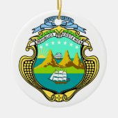オーナメントコスタリカの紋章付き外衣 セラミックオーナメント (正面)