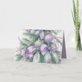 オーナメントサテンリボンエバーグリーンパープルグリーン シーズンカード (正面)