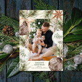 オーナメントサラウンドフォトホリデーカード シーズンカード