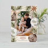 オーナメントサラウンドフォトホリデーカード 箔シーズンカード (立ち正面)